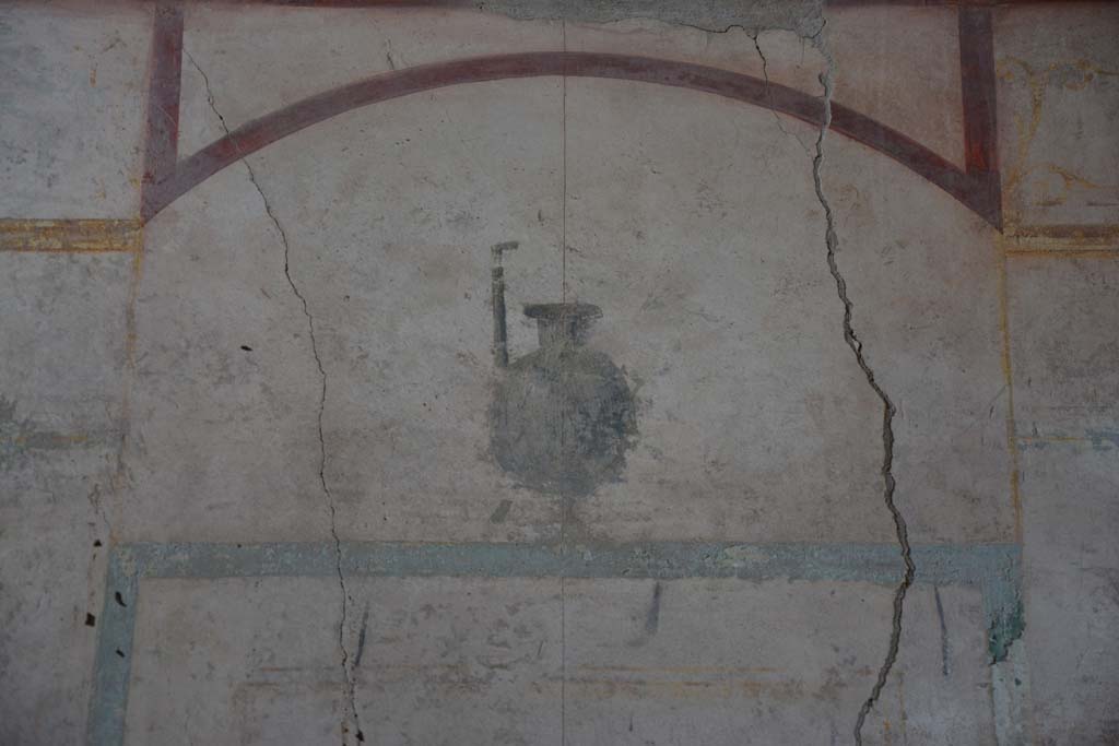 I.8.17 Pompeii. March 2019. Room 14, detail from upper north wall.
Foto Annette Haug, ERC Grant 681269 DCOR.
