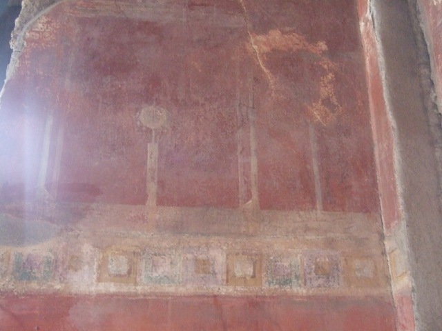 I.9.1 Pompeii. March 2009. Room 4, painted figure on south wall.  
