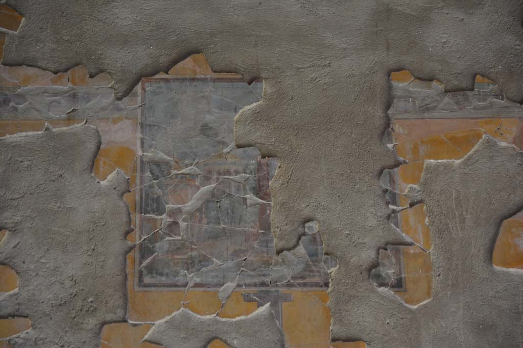 I.9.1 Pompeii. October 2019. Room 7, detail of a central painted panel from upper east wall of tablinum.
Foto Annette Haug, ERC Grant 681269 DCOR.

