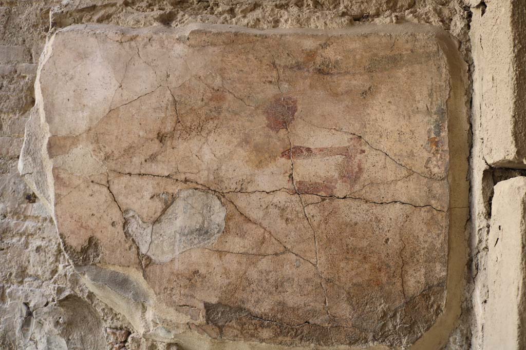 I.9.1 Pompeii. October 2017. 
East wall of entrance vestibule, with detail of wall painting of Hercules and Mercury.
Foto Taylor Lauritsen, ERC Grant 681269 DÉCOR.
