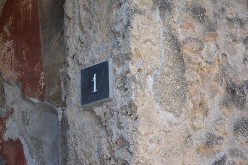 I.10.1 Pompeii. April 2017. Identification number-plate. Photo courtesy Adrian Hielscher.
