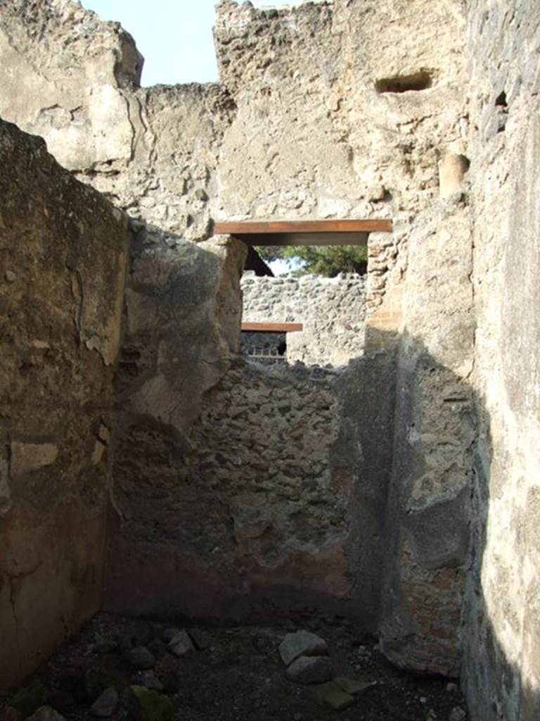 I.10.6 Pompeii.  Workshop.   December 2007. Small room to east of workshop, with window in north wall looking onto Vicolo del Menandro.