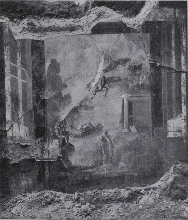 I.10.7 Pompeii. 1934. Room 12, painting from west wall of Daedalus and Icarus.
See Notizie degli Scavi di Antichità, 1934, p. 291, fig. 12.
