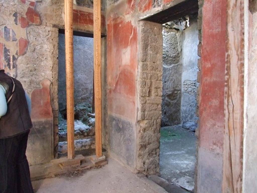 I.10.11 Pompeii. March 2009. Room 2, south-west corner of atrium with doorways to room 4 and room 3.