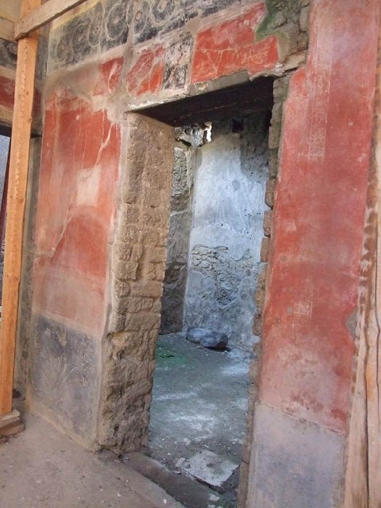 I.10.11 Pompeii. March 2009. Doorway to room 3, in west wall.