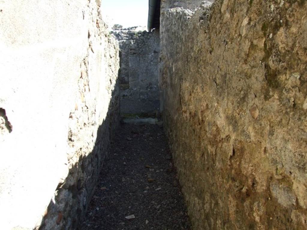 I.12.15 Pompeii. March 2009. Room 4, corridor to outside triclinium.
