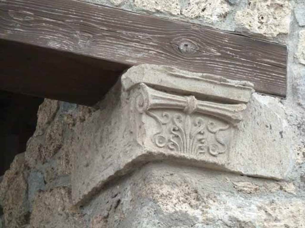 I.20.4 Pompeii. May 2010. North side of  entrance doorway.