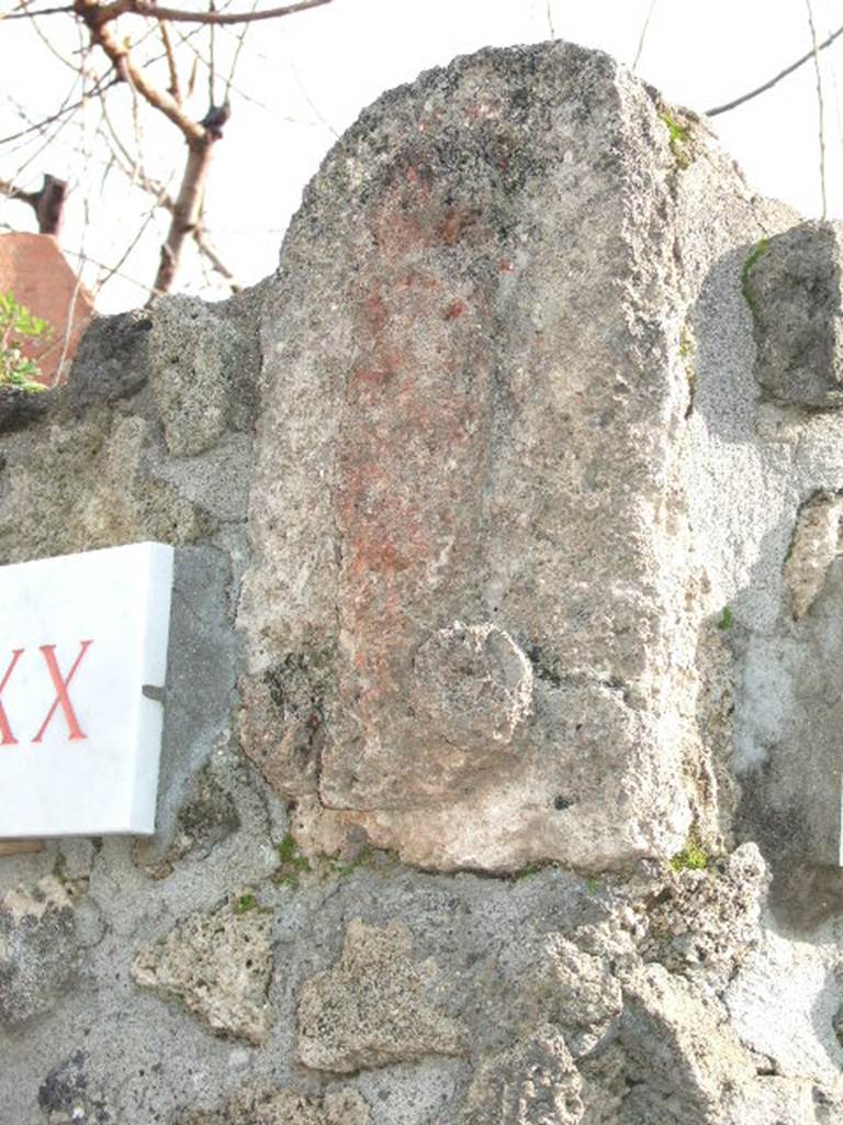 I.20.5 Pompeii. December 2005. Phallus carved in limestone.