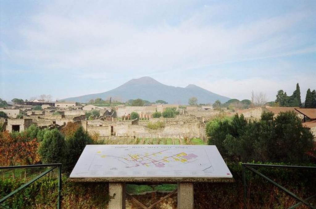 I.21.2 Pompeii. November 2009. Looking north towards Vesuvius. Photo courtesy of Rick Bauer.