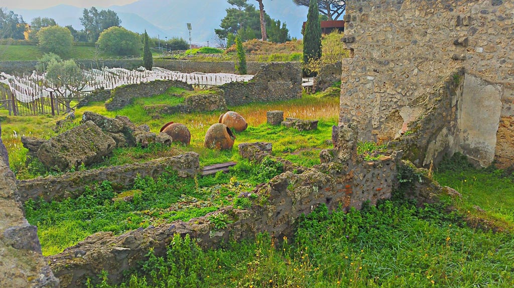 I.22.3 Pompeii. 2017/2018/2019. Looking south from entrance on Via della Palestra. Photo courtesy of Giuseppe Ciaramella.