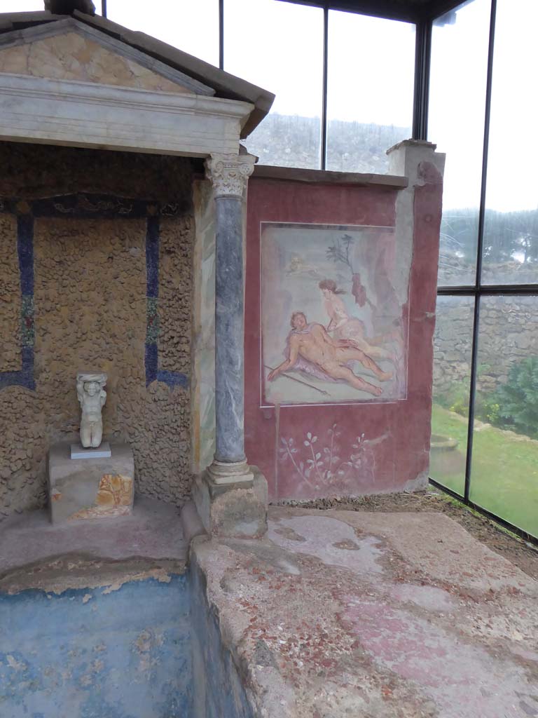 II.2.2 Pompeii. January 2017. Room “k”, east wall on south side of central aedicula.
Foto Annette Haug, ERC Grant 681269 DÉCOR.
