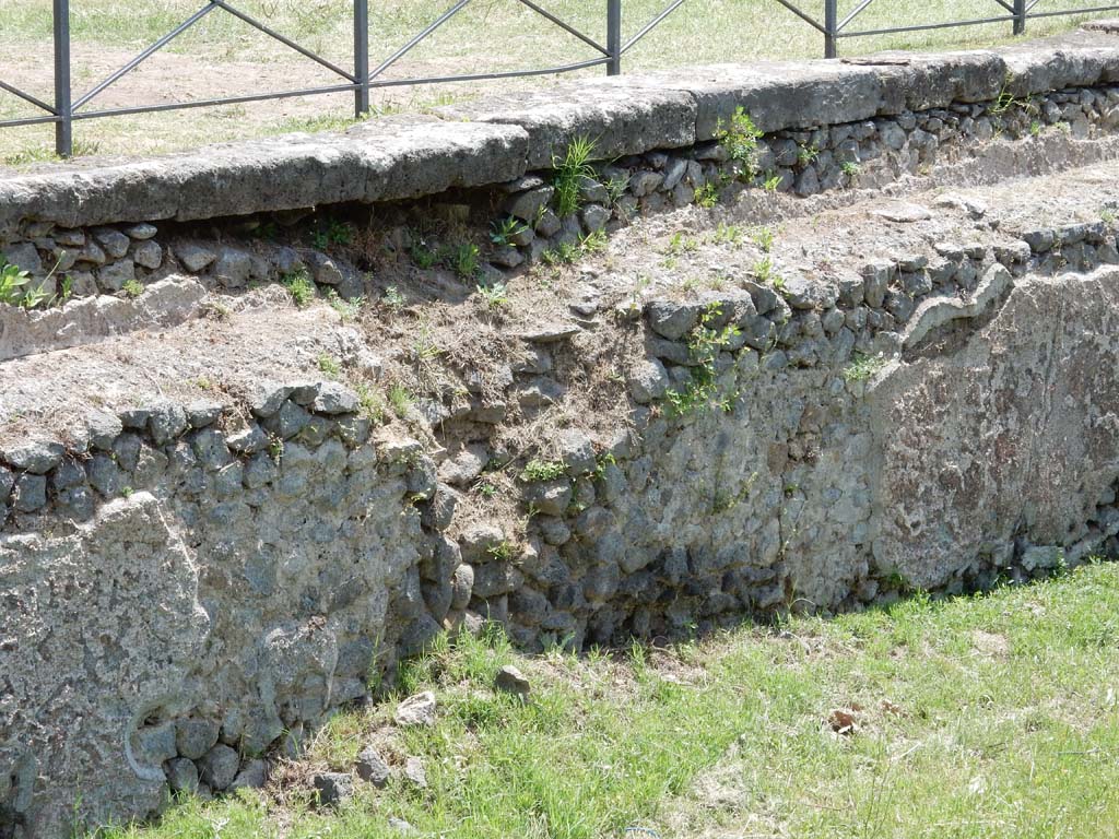 II.7 Pompeii. June 2019. Detail from east side of pool. Photo courtesy of Buzz Ferebee.