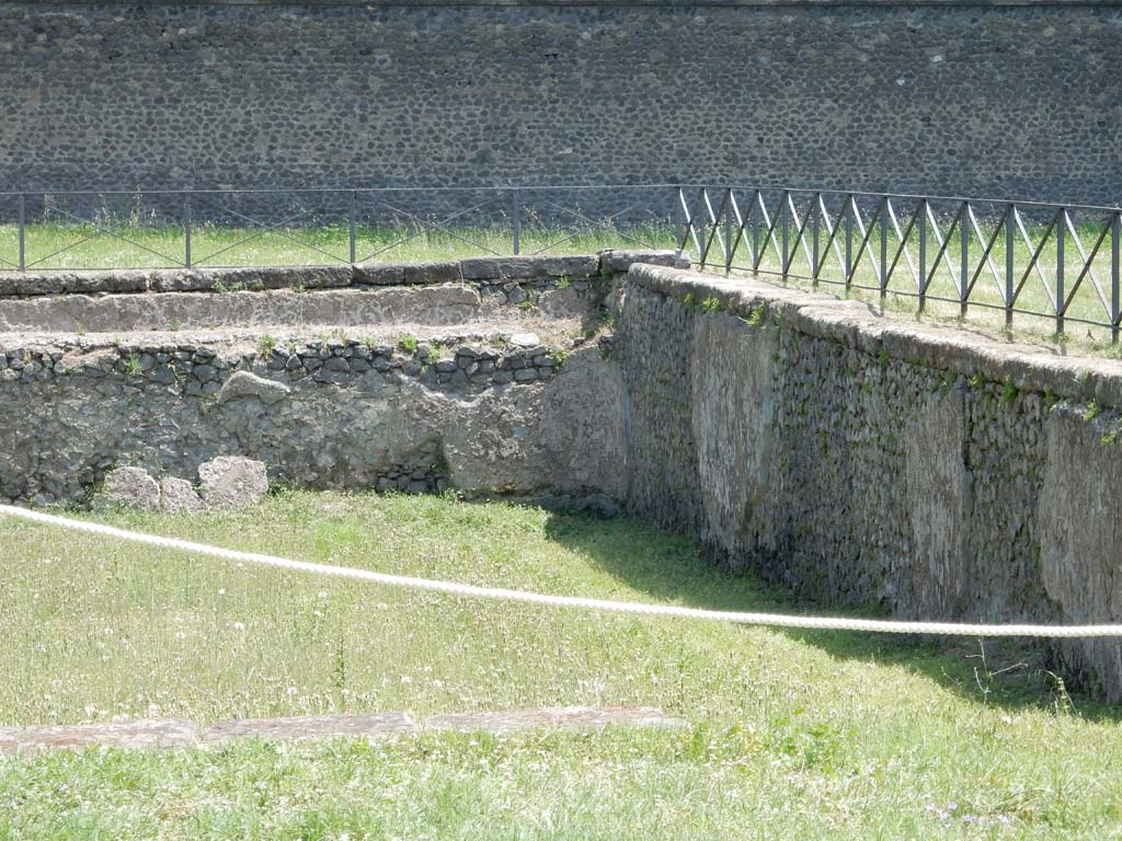 II.7 Pompeii. June 2019. Looking east along south wall towards south-east corner. Photo courtesy of Buzz Ferebee.