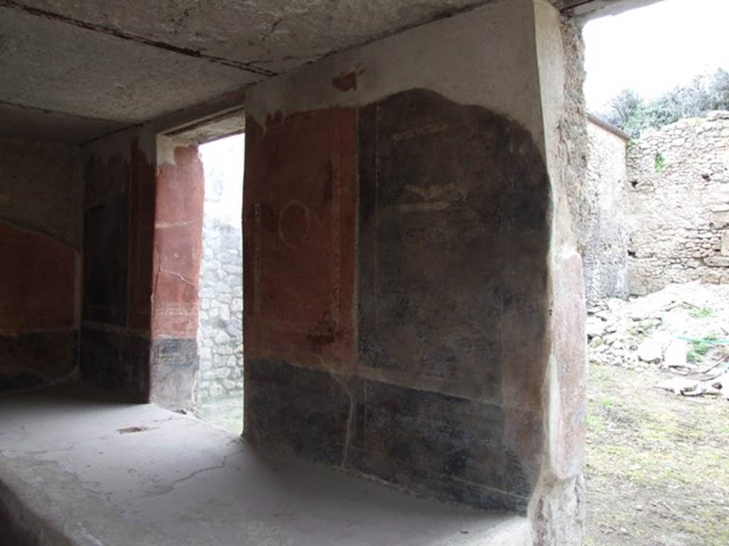 III.4.3  Pompeii.  March 2009.   Room 3.  Triclinium.  North wall.
