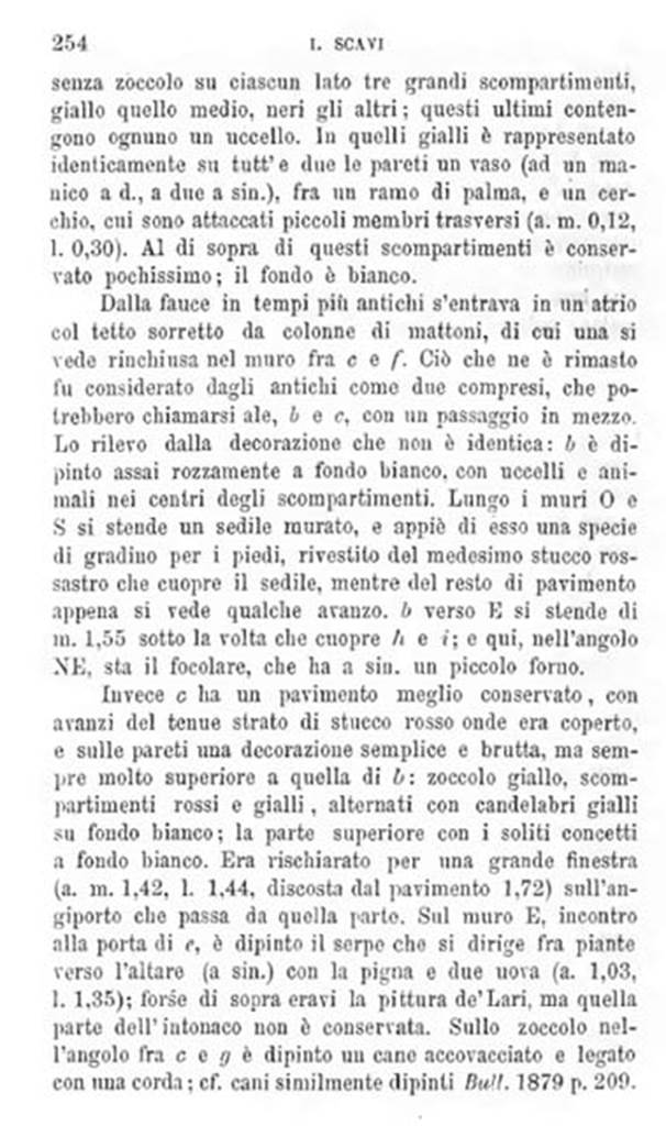 V.2.d Pompeii. Description from BdI, 1885, page 254