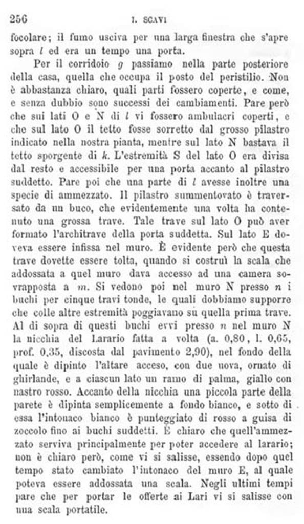 V.2.d Pompeii. Description from BdI, 1885, page 256.