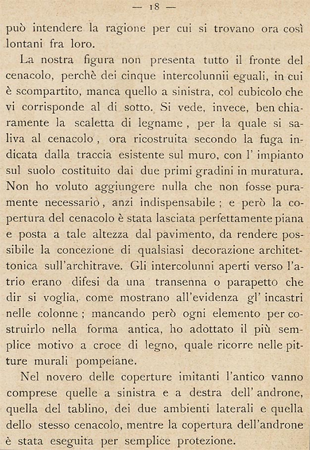 V.2.h Pompeii. Description of excavation by Sogliano.
See Sogliano, A., 1909. Dei lavori eseguiti in Pompei dal i Luglio 1908 a tutto Giugno 1909. Napoli: d’Auria, (p.18).
