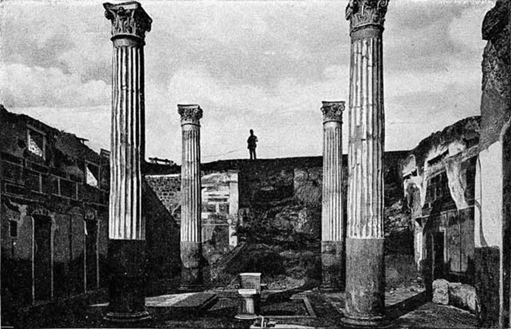 V.2.i Pompeii. c.1892. Looking north across atrium. Photo courtesy of Rick Bauer.