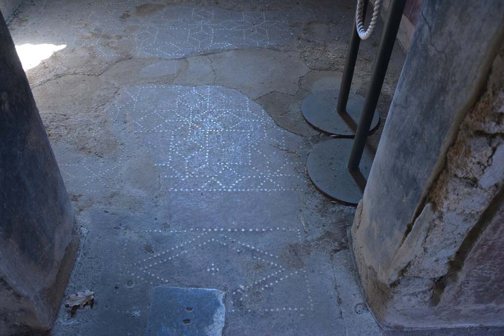 V.4.a Pompeii. March 2019. Room ‘g’, looking south from doorway threshold, across flooring in cubiculum.
Foto Annette Haug, ERC Grant 681269 DÉCOR.
