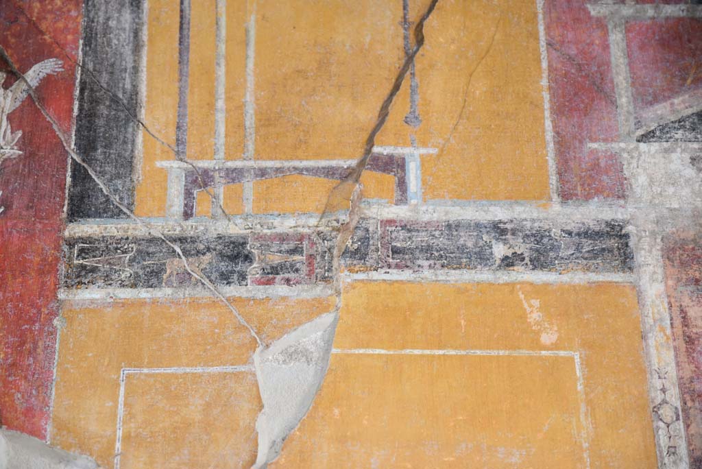 V.4.a Pompeii. March 2018. Room ‘g’, detail from upper east wall at north end. 
Foto Annette Haug, ERC Grant 681269 DÉCOR.
