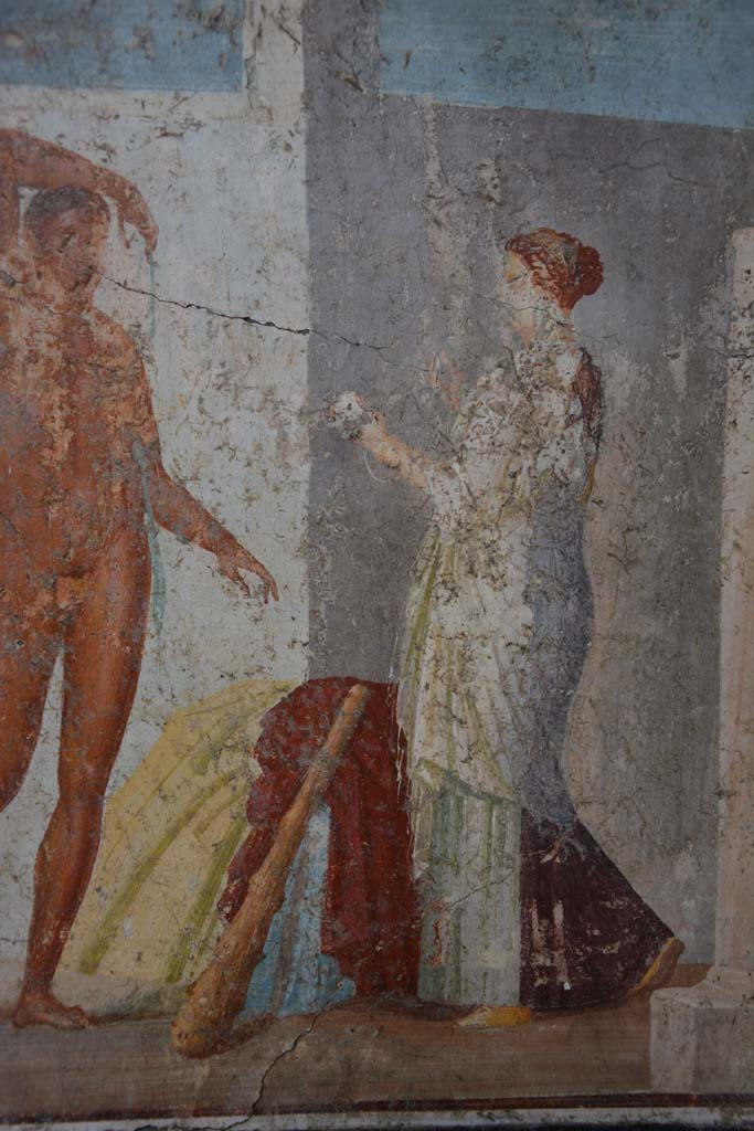 V.4.a Pompeii. March 2018. Room ‘g’, Ariadne holding the ball of twine.
Foto Annette Haug, ERC Grant 681269 DÉCOR.
