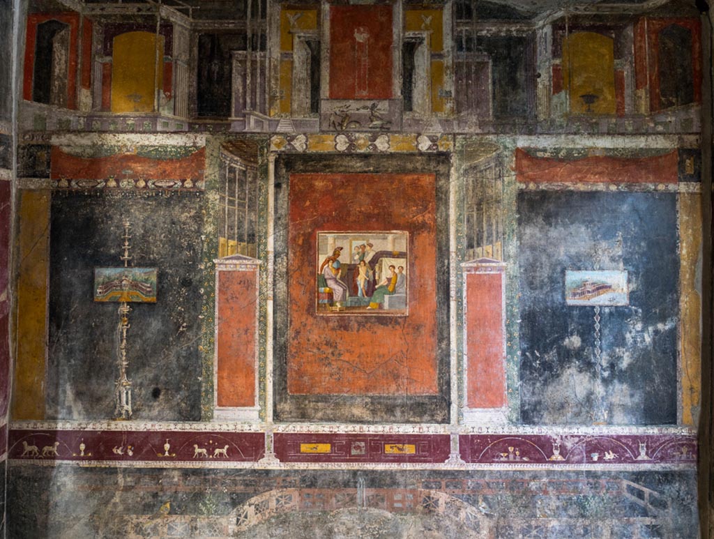 V.4.a Pompeii. January 2023. Room ‘h’, north wall of tablinum. Photo courtesy of Johannes Eber.