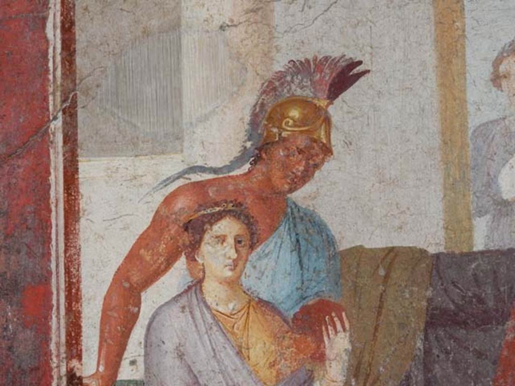 V.4.a Pompeii. May 2015. Detail from central panel on north wall. Photo courtesy of Buzz Ferebee.
