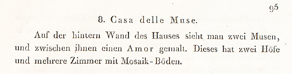 VI.2.14 Pompeii. 1825. Description of the house.
See Agyagfalva, Ludwig Goro von. Wanderungen durch Pompei. Wien: Morschner und Jasper, 1825. (p. 95).

