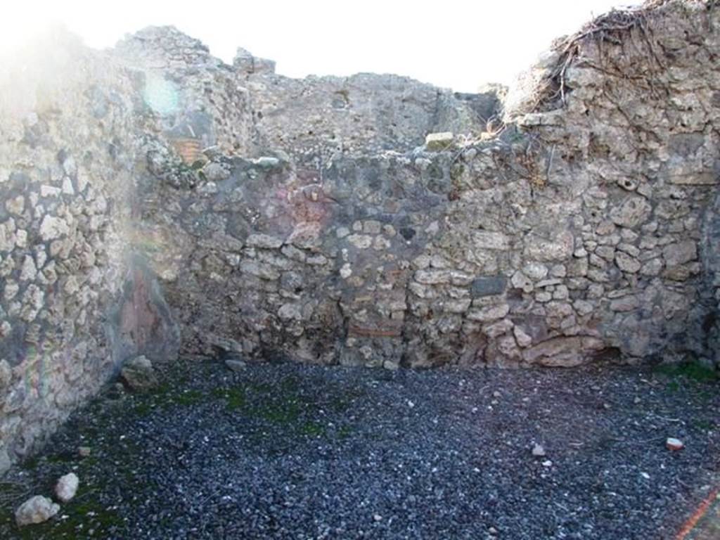 VI.7.13 Pompeii. December 2007. Looking towards west wall of shop at south end.