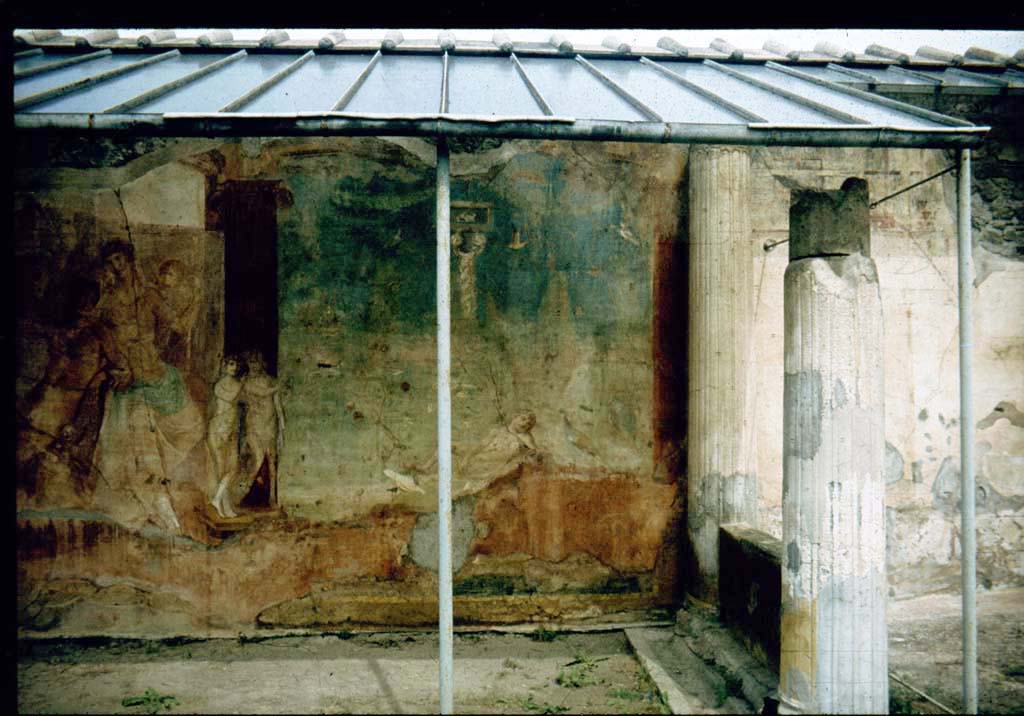 VI.7.18 Pompeii. Peristyle. Wall painting on north wall.
Photographed 1970-79 by Günther Einhorn, picture courtesy of his son Ralf Einhorn.
