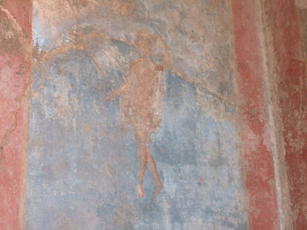 VI.9.2 Pompeii. December 2007. Room 26, south end of east wall, painting of floating figure.