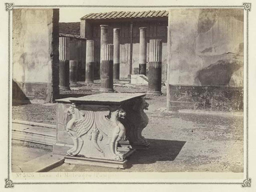 VI.9.2 Pompeii. Album dated January 1874. Looking north from atrium towards peristyle garden area.  Photo courtesy of Rick Bauer.
