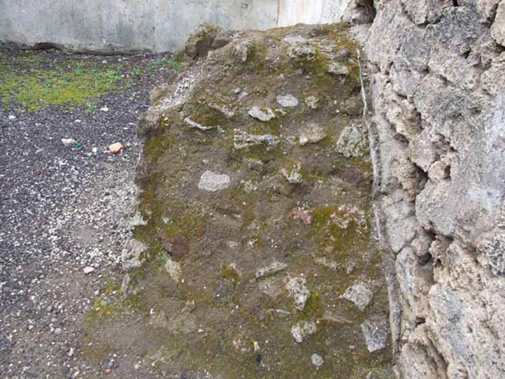 VI.9.2 Pompeii. May 2010. Room 10, remains of staircase near north wall.