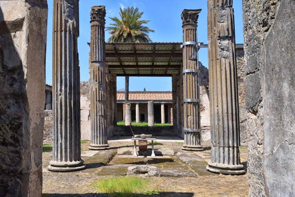 VI.11.10 Pompeii. April 2018. Looking north from entrance corridor towards impluvium in Tetrastyle atrium. Photo courtesy of Ian Lycett-King. Use is subject to Creative Commons Attribution-NonCommercial License v.4 International.
