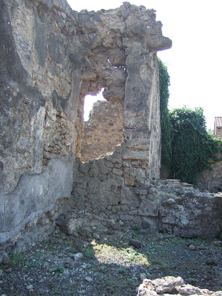 VI.11.14 Pompeii. September 2005. South-west corner of oecus.