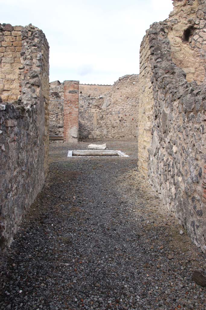 VI.14.5 Pompeii. October 2020. Looking north along entrance corridor of fauces towards atrium.
Photo courtesy of Klaus Heese.
