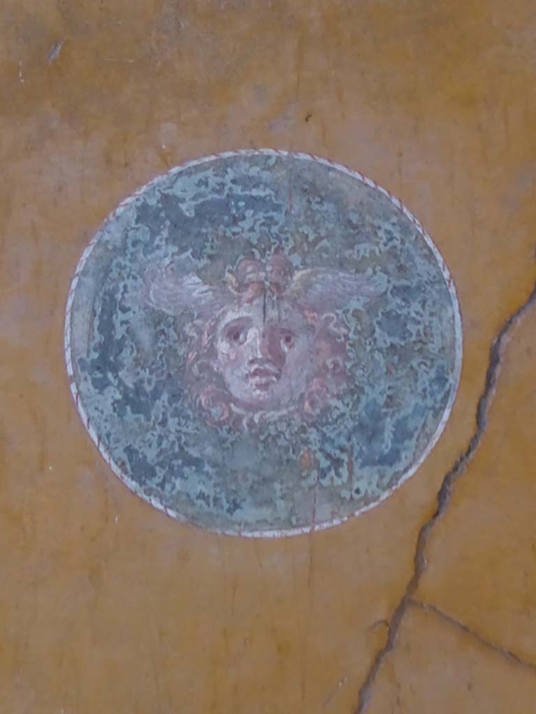 VI.15.1 Pompeii. January 2017. Detail of painted medallion from east end of north wall.
Foto Annette Haug, ERC Grant 681269 DÉCOR.
