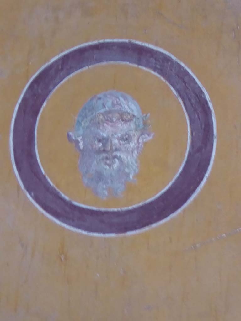 VI.15.1 Pompeii. January 2017. Detail of painted medallion from north end of east wall.
Foto Annette Haug, ERC Grant 681269 DÉCOR.
