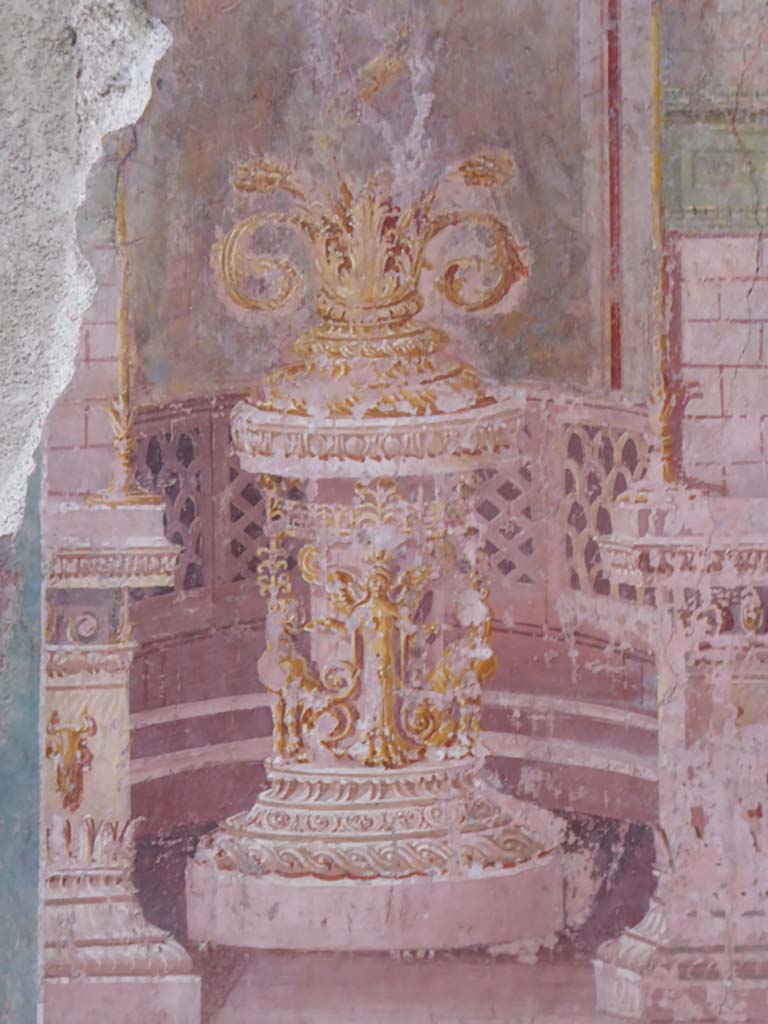 VI.15.1 Pompeii. January 2017. Detail from south atrium wall between cubiculum and south ala.
Foto Annette Haug, ERC Grant 681269 DÉCOR.
