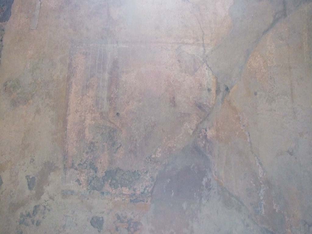 VI.16.15 Pompeii. December 2006. South wall of room G with remaining detail of central wall painting of Selene and Endymion.