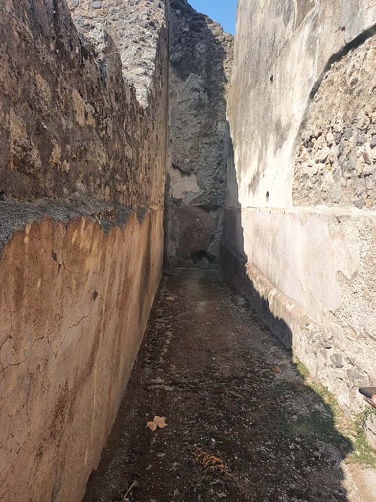 VII.1.8 Pompeii. July 2021. 
Looking west along corridor 12 towards doorway into women’s baths from VII.1.17. 
Foto Annette Haug, ERC Grant 681269 DÉCOR


