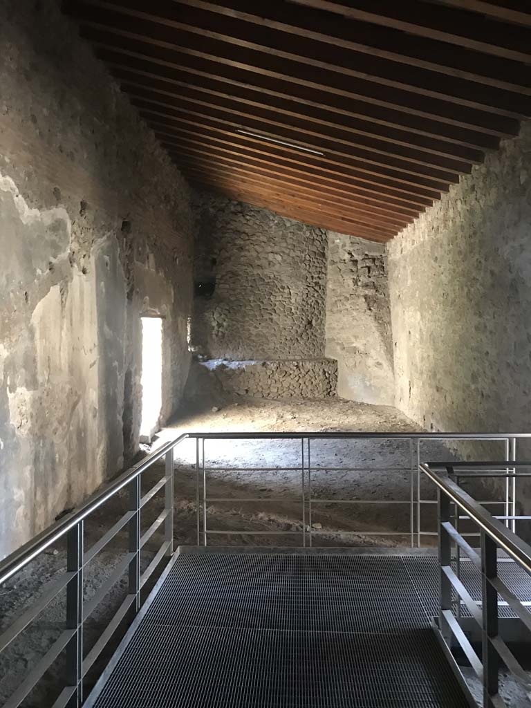 VII.1.8 Pompeii. April 2019. Room 8, women’s baths anteroom, now roofed, looking south.
Photo courtesy of Rick Bauer.

