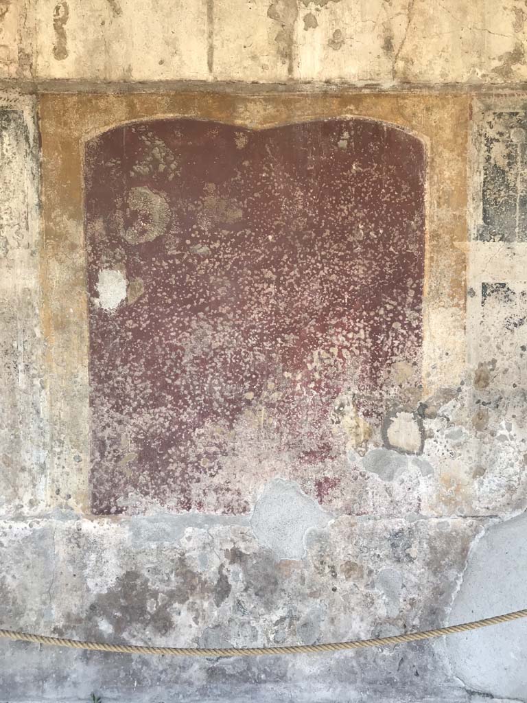 VII.1.8 Pompeii. April 2019. Painted decoration from east wall of portico B. 
Photo courtesy of Rick Bauer.
