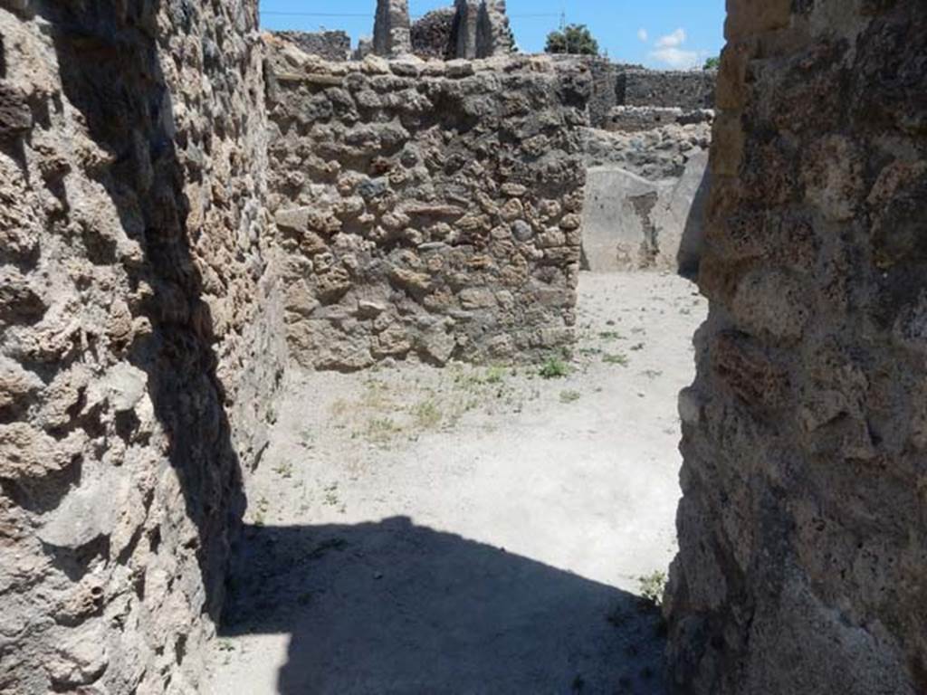 VII.1.25 Pompeii. May 2017. Looking south across threshold to room 29 in south-east corner of atrium.  Photo courtesy of Buzz Ferebee.

