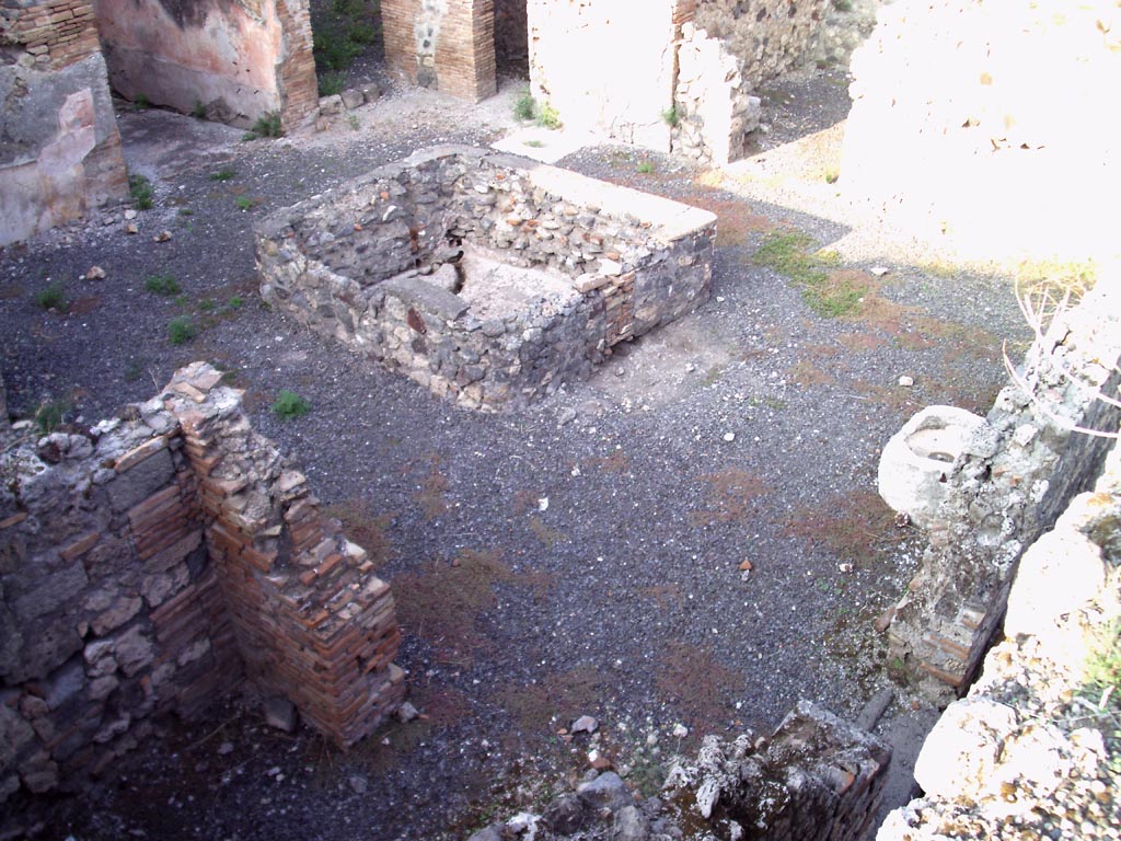 VII.1.36 Pompeii. August 2008. Looking north-east across atrium from top of stairs. Photo courtesy of Jared Benton.