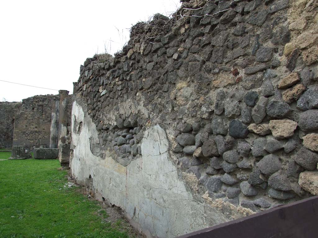 VII.2.11 Pompeii. December 2007. North wall of wide vestibule.