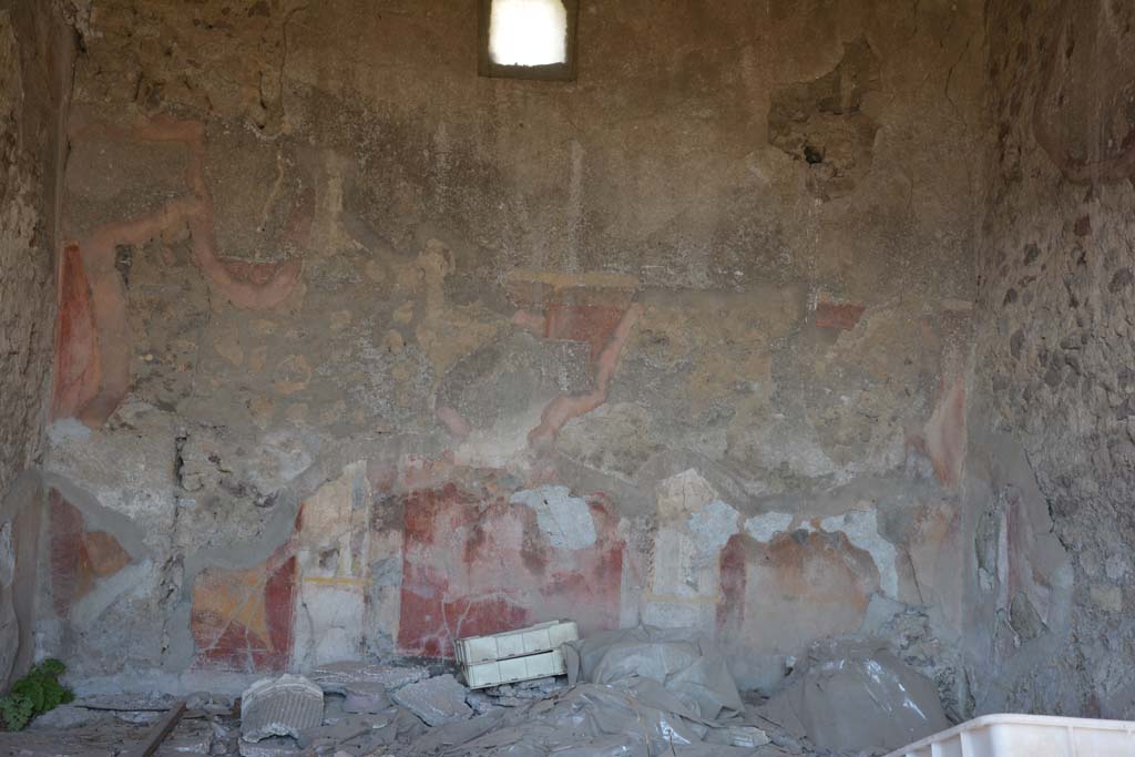 VII.2.16 Pompeii. October 2019. Oecus 3, detail from north wall.
Foto Annette Haug, ERC Grant 681269 DÉCOR.
