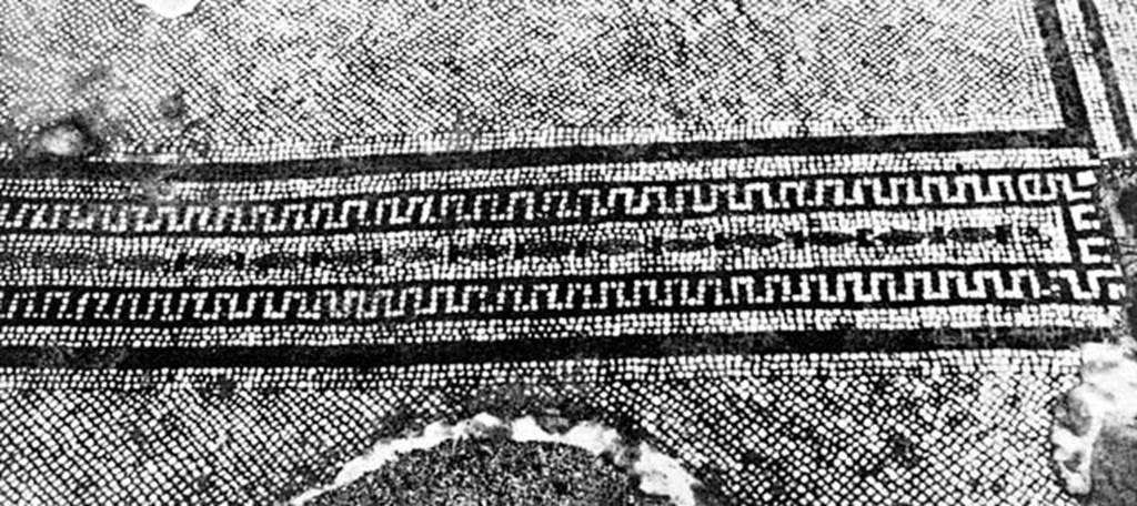 VII.2.20 Pompeii. c.1930s. Triclinium (t). Border of coloured limestone.
Photo by Tatiana Warscher W.0009. Photo  Deutsches Archologisches Institut, Abteilung Rom, Arkiv. 

