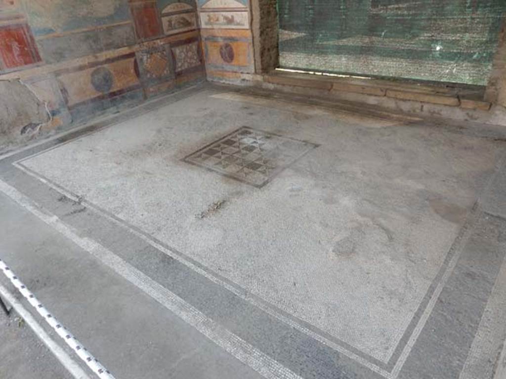 VII.4.48 Pompeii. May 2015. Room 11, detail of atrium and tablinum floor. 
Photo courtesy of Buzz Ferebee.

