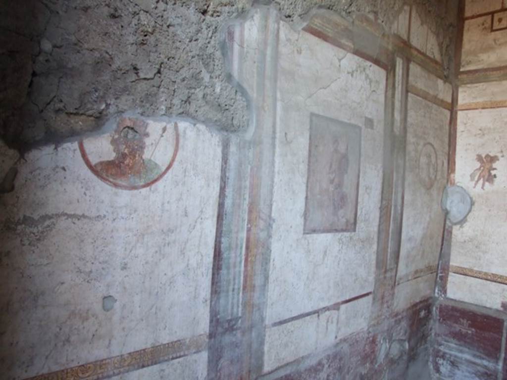 VII.4.48 Pompeii. May 2015. Room 14, medallion painting of Zeus on south wall of cubiculum at east end.   Photo courtesy of Buzz Ferebee.
